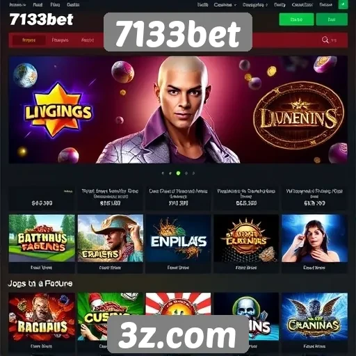 Variedade de jogos disponíveis no 7133bet